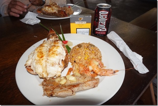 Cuban Meal Lobster, Tuna, Rice, Shrimp