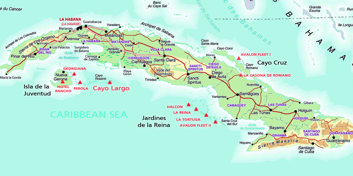 Map Of Cuba Havana